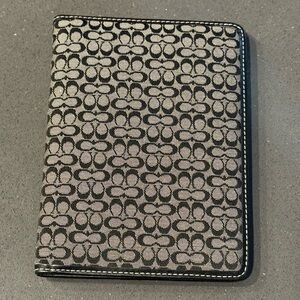 Coach Signature Mini ‘C’ Passport Cover or Photo Album in Black and Gray - EUC